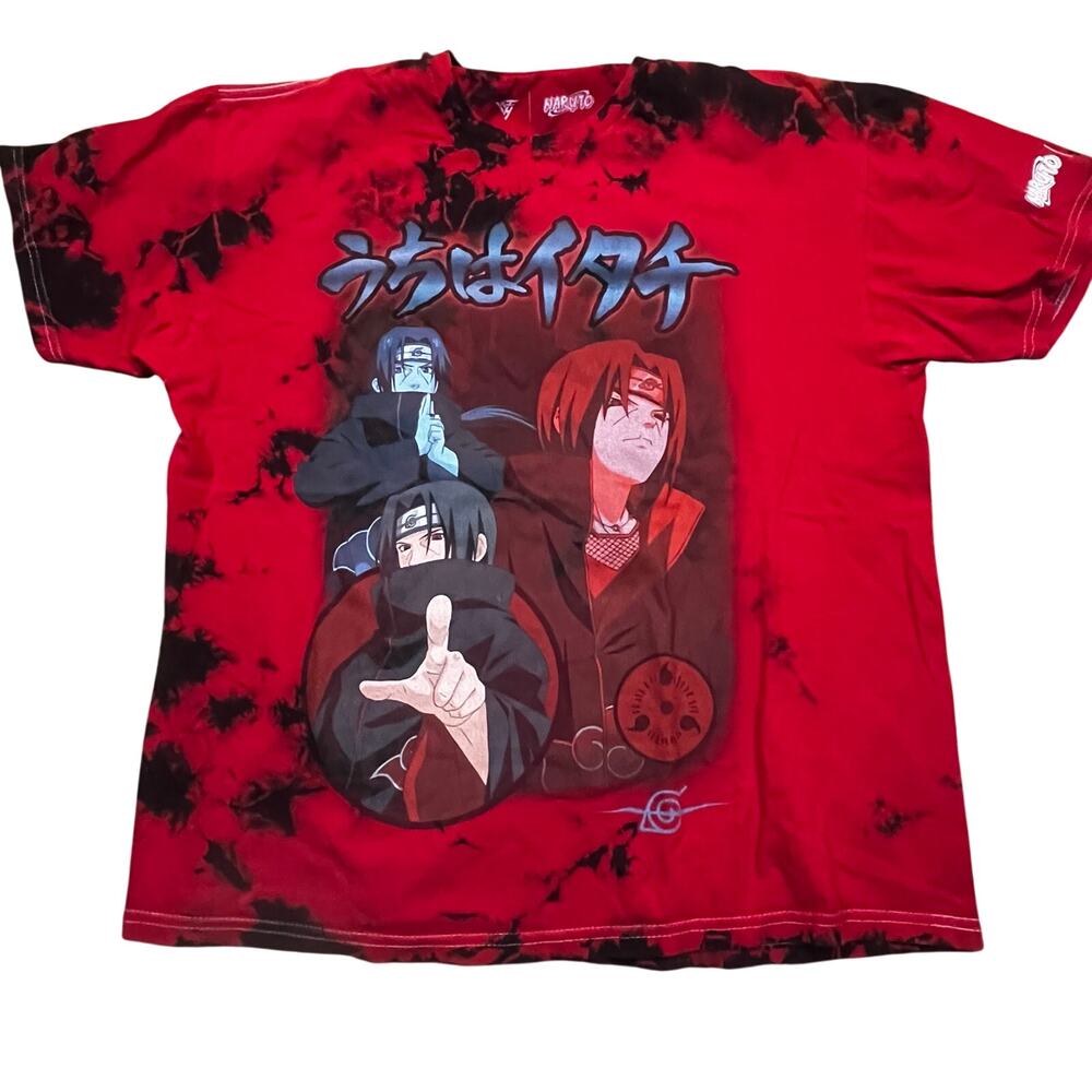 Hypland x‎ Naruto Itachi Uchiha Anime Tie Dye Streetwear Graphic Tee Men Large